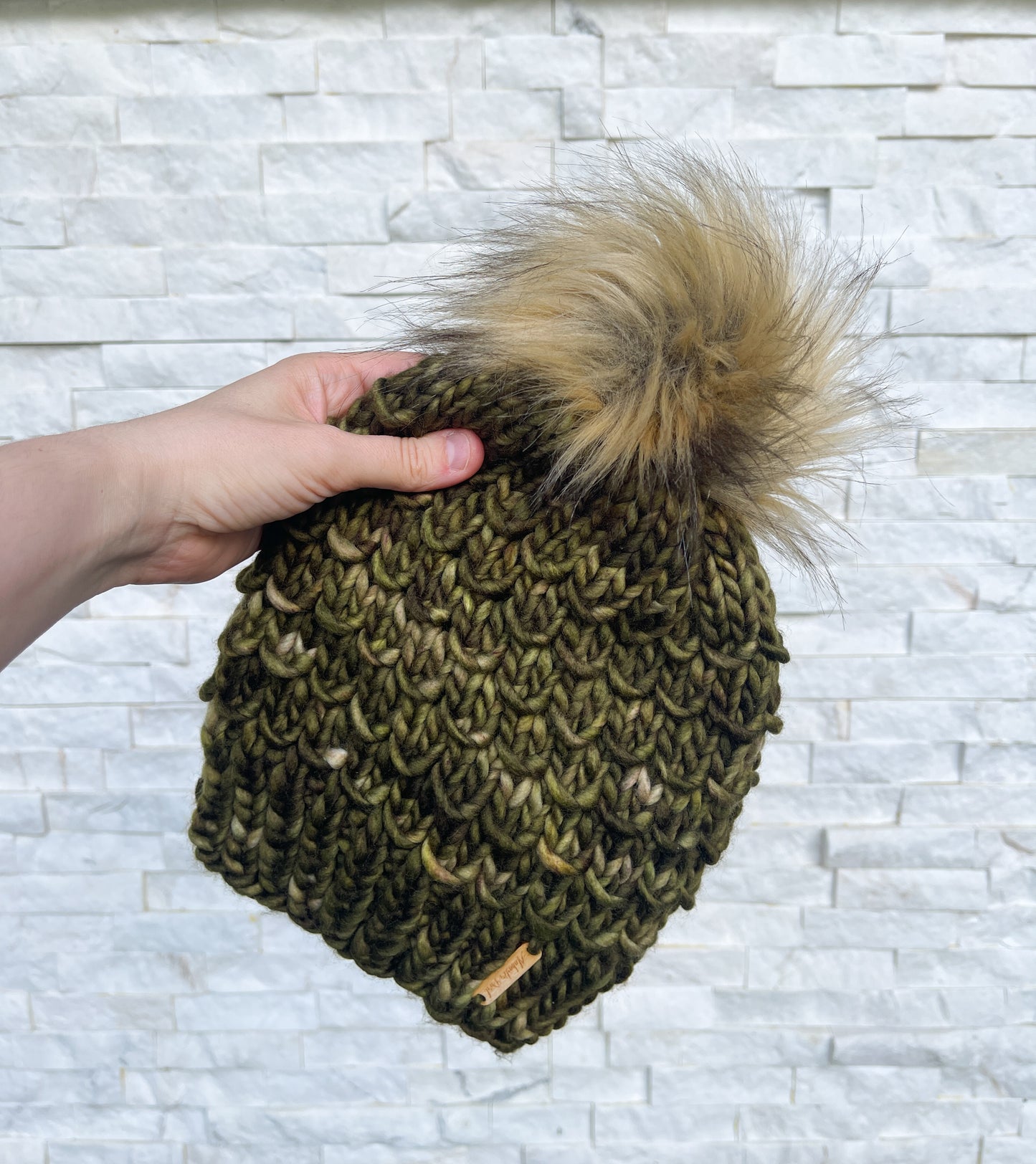 Bamboo Beanie // Olive Green - Merino Wool