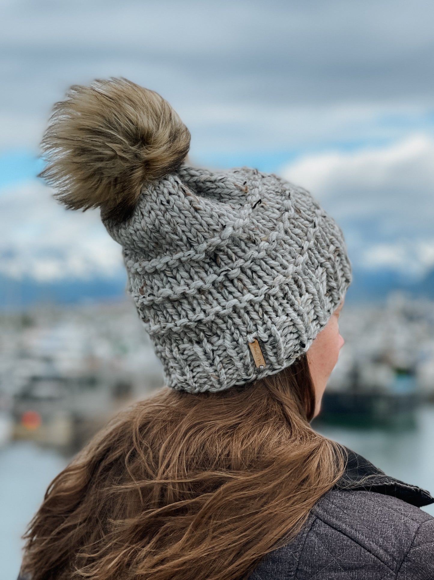 Slone Beanie // Gray Tweed - Pick your pom