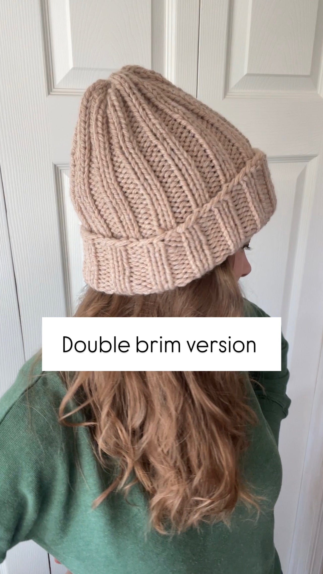 Stretchy Taylor Beanie // Sand - Pick your length - Pick your pom