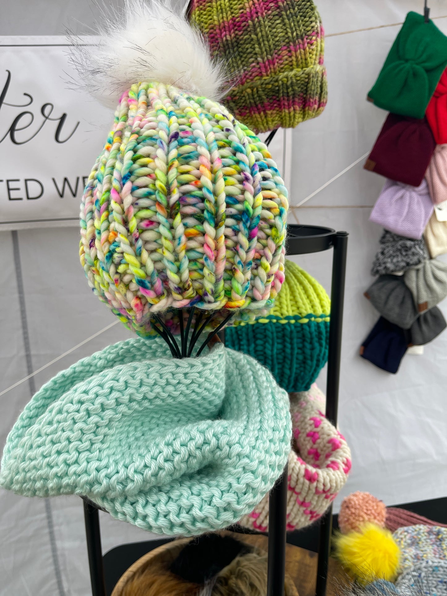 Taylor Beanie // Neon Funfetti - Merino Wool