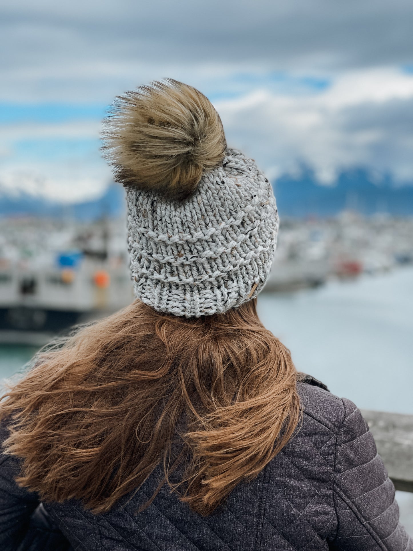 Slone Beanie // Gray Tweed - Pick your pom
