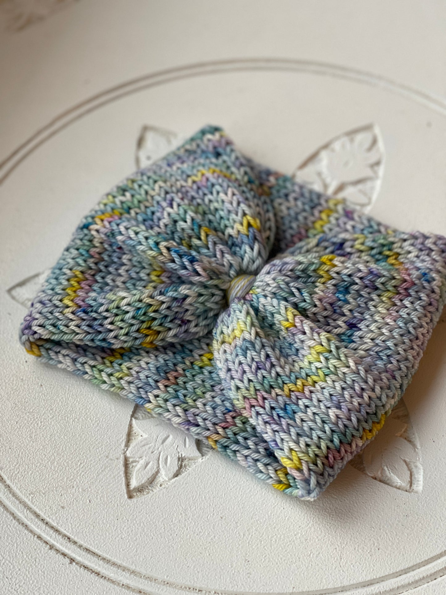Southwest Cinch Headband // Winter Dawn - Hand Dyed Yarn // Merino Wool // One Of A Kind