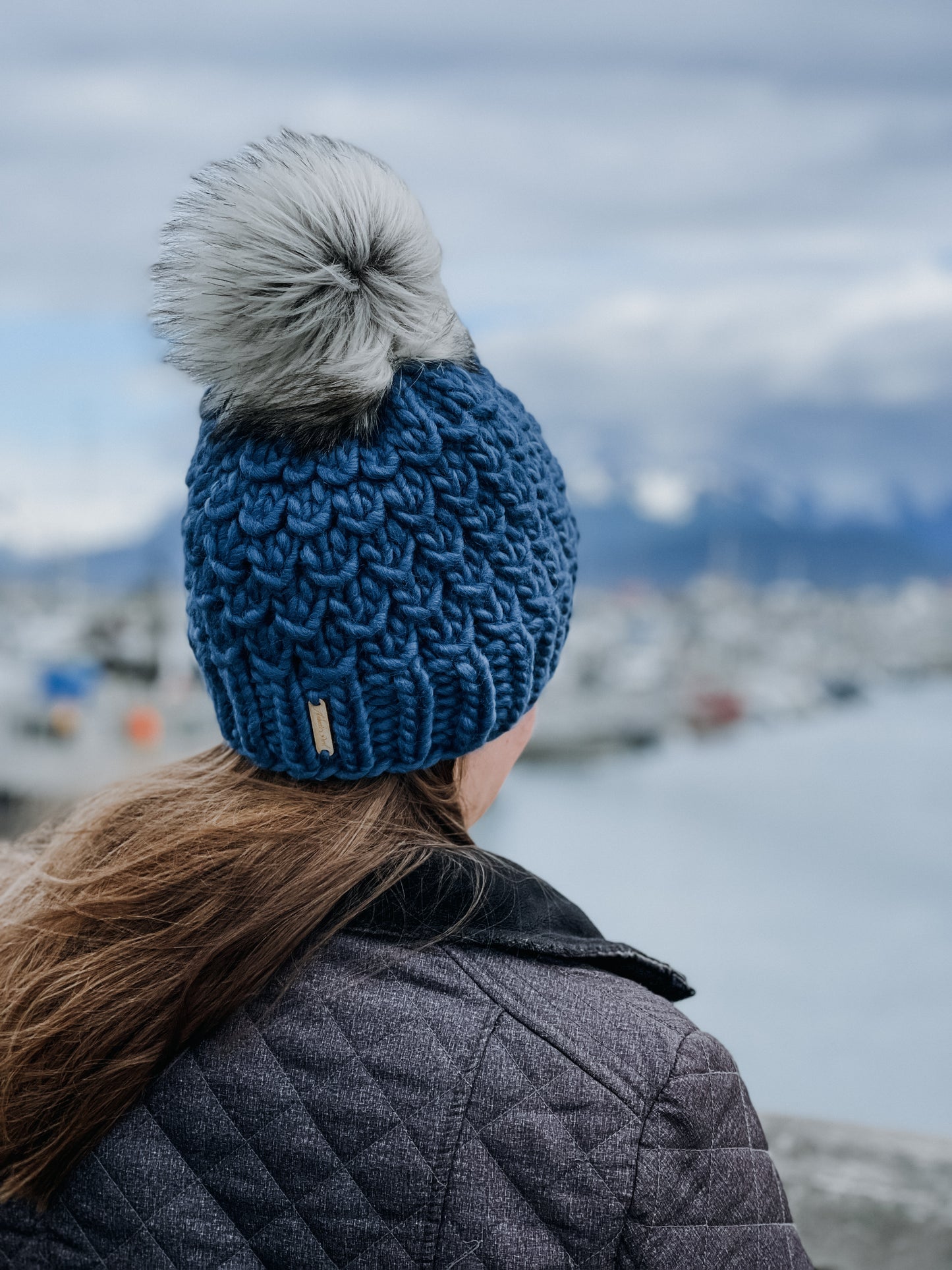 Bamboo Beanie // Denim Blue - Pick your pom