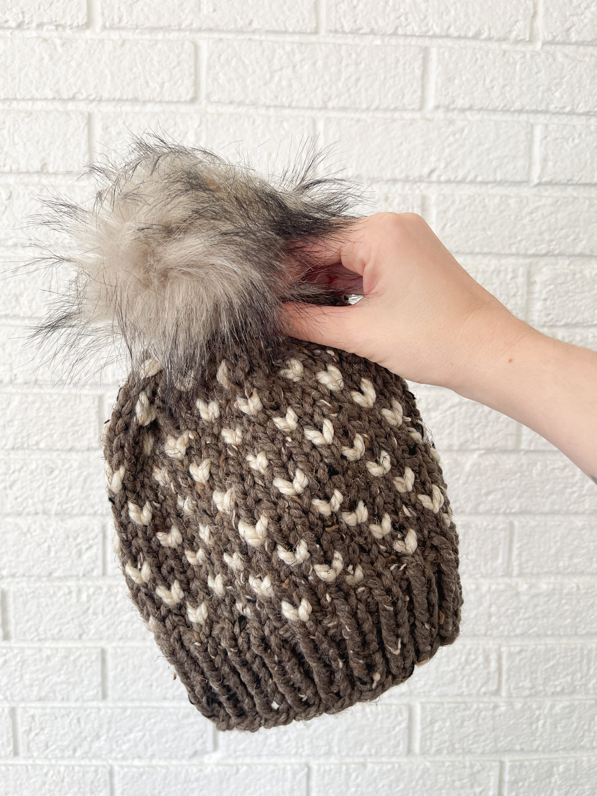 Wild Hearts Beanie // Barley and Oatmeal - Pick your pom