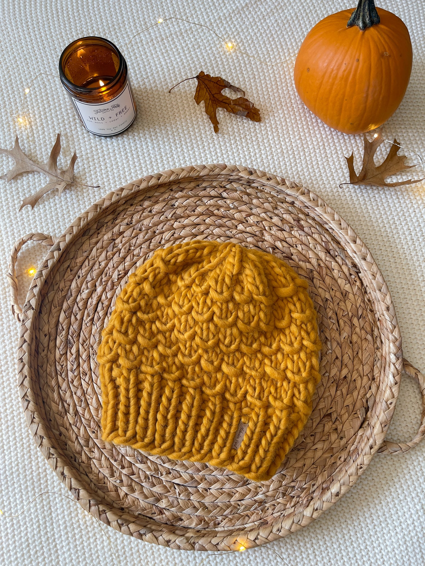 Bamboo Beanie // Gold - Pick your pom