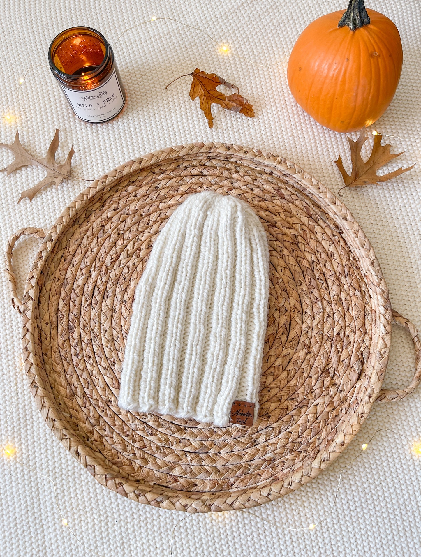 Stretchy Taylor Beanie // Cream - Pick your pom