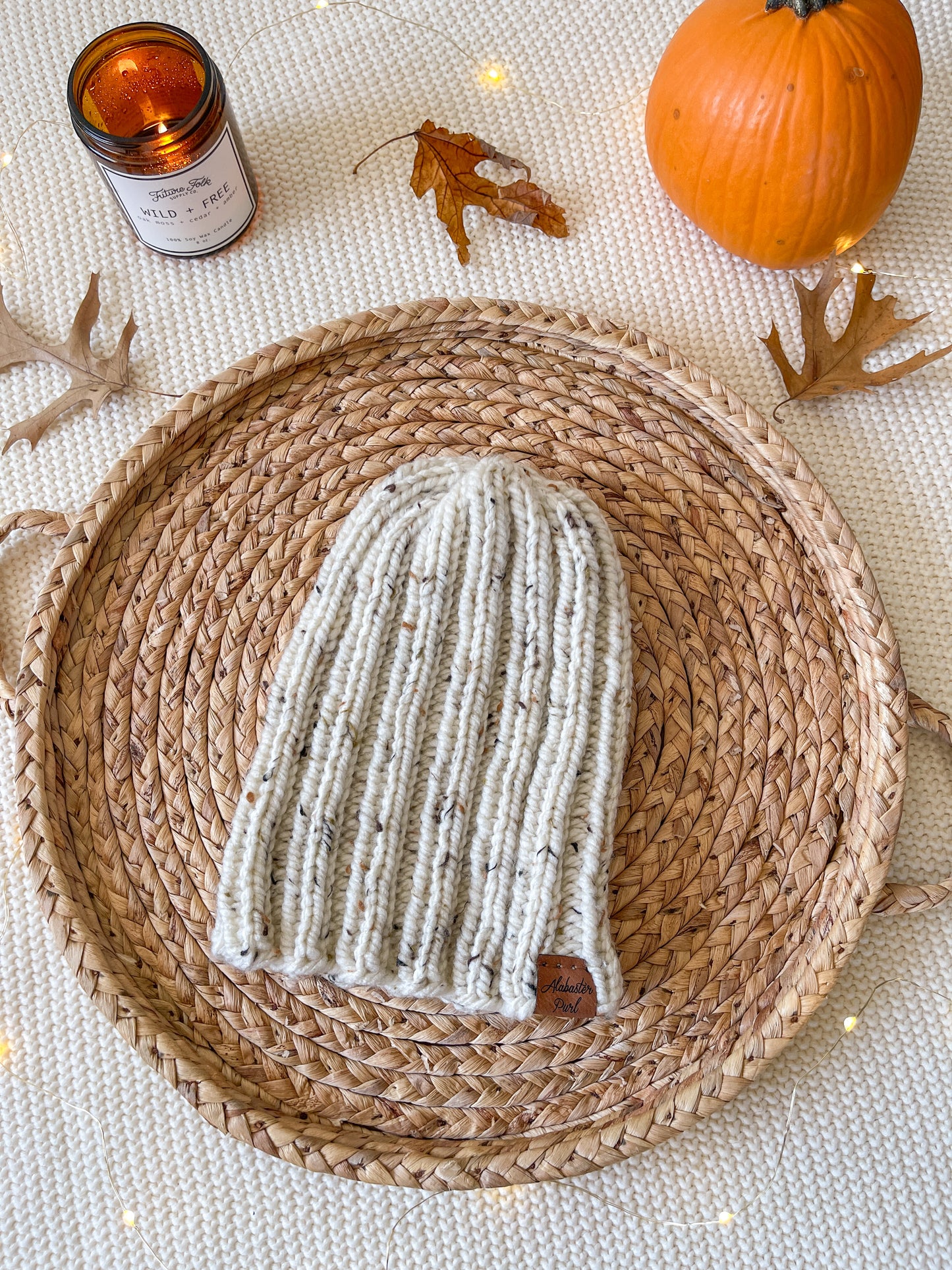 Stretchy Taylor Beanie // Aspen Tweed - Pick your pom