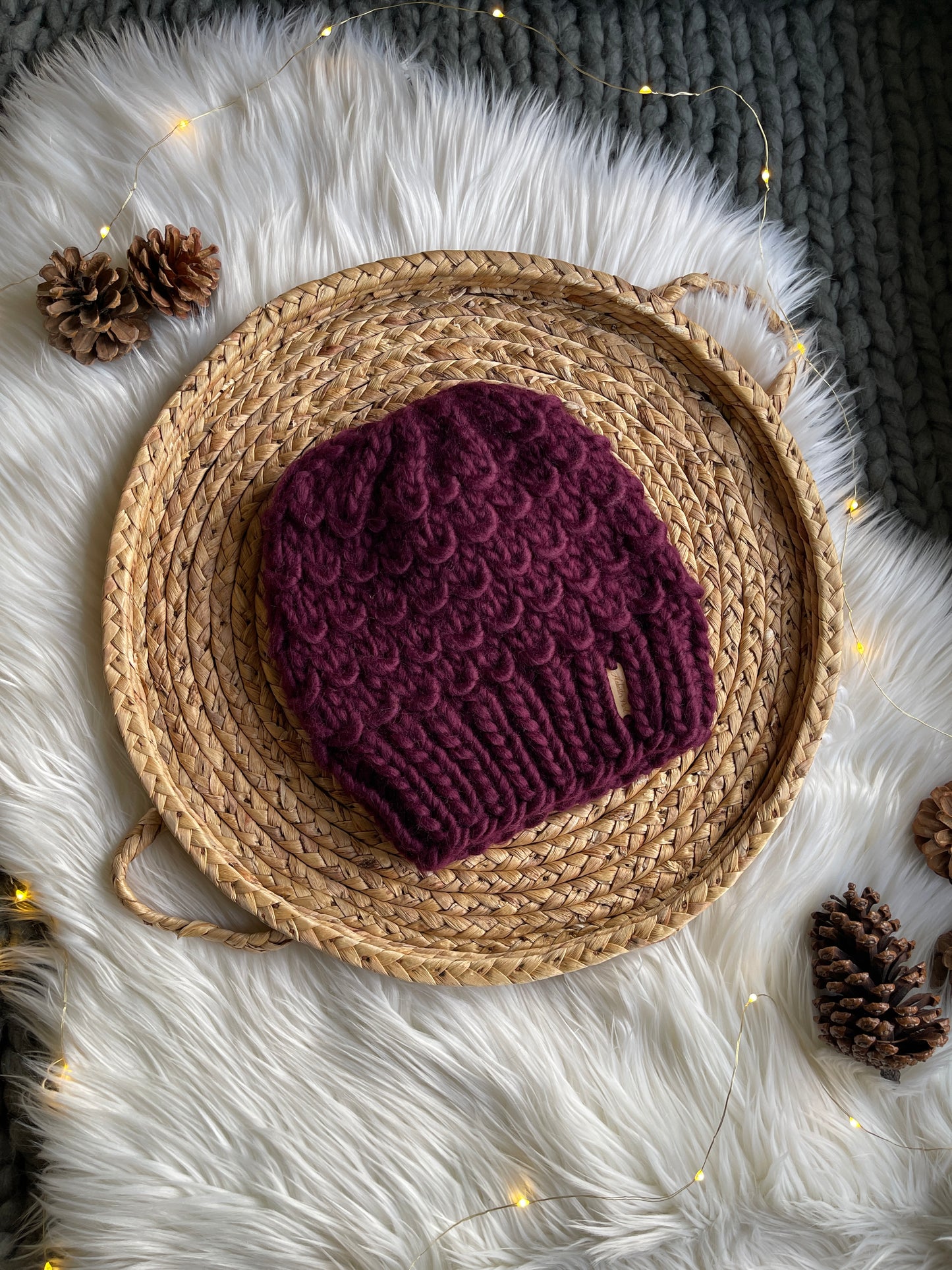 Bamboo Beanie // Merlot - Pick your pom, Winter Wears