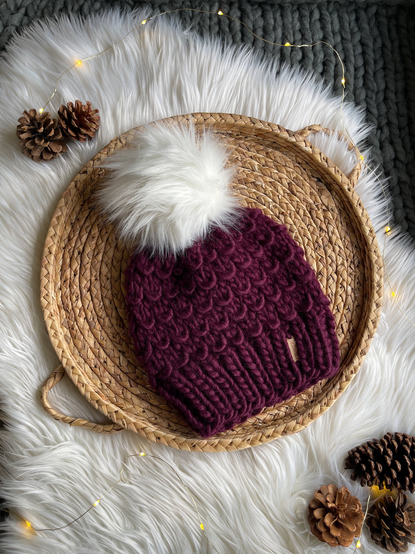 Bamboo Beanie // Merlot - Pick your pom, Winter Wears