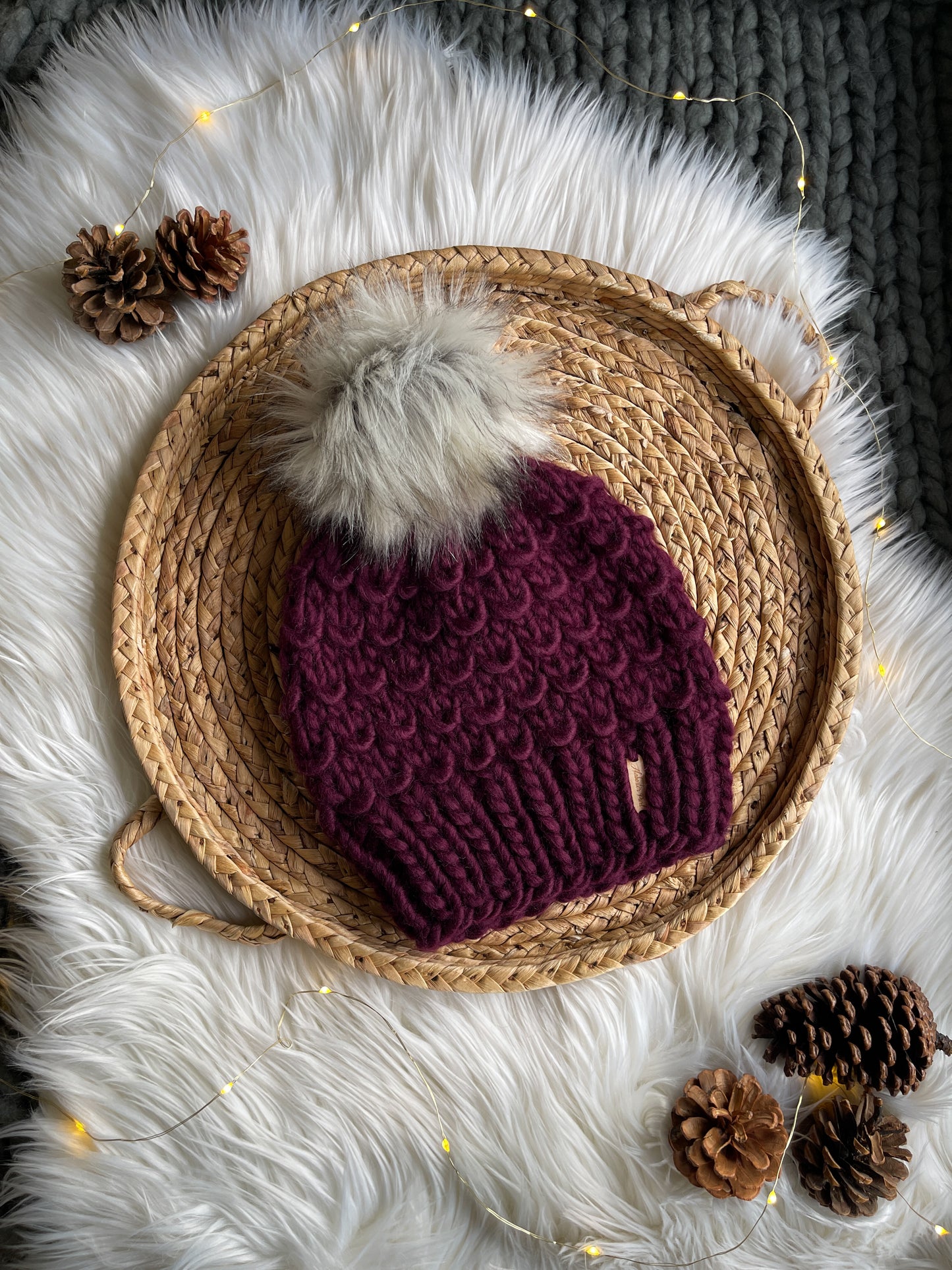 Bamboo Beanie // Merlot - Pick your pom, Winter Wears