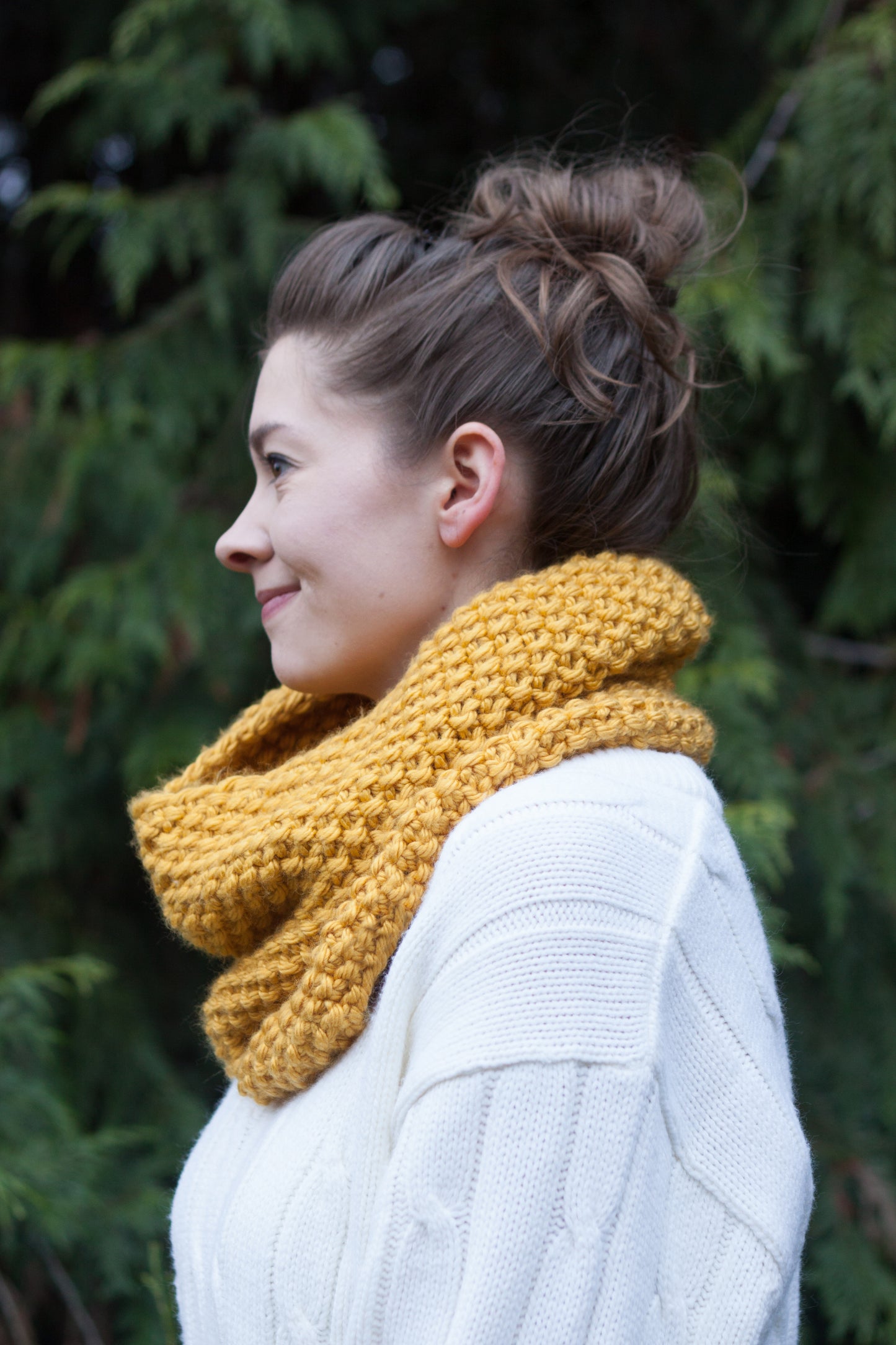 KNITTING PATTERN: Kate Cowl // Infinity Scarf // Seed Stitch // Beginner Pattern // Scarf Knitting Pattern // Infinity Scarf Pattern