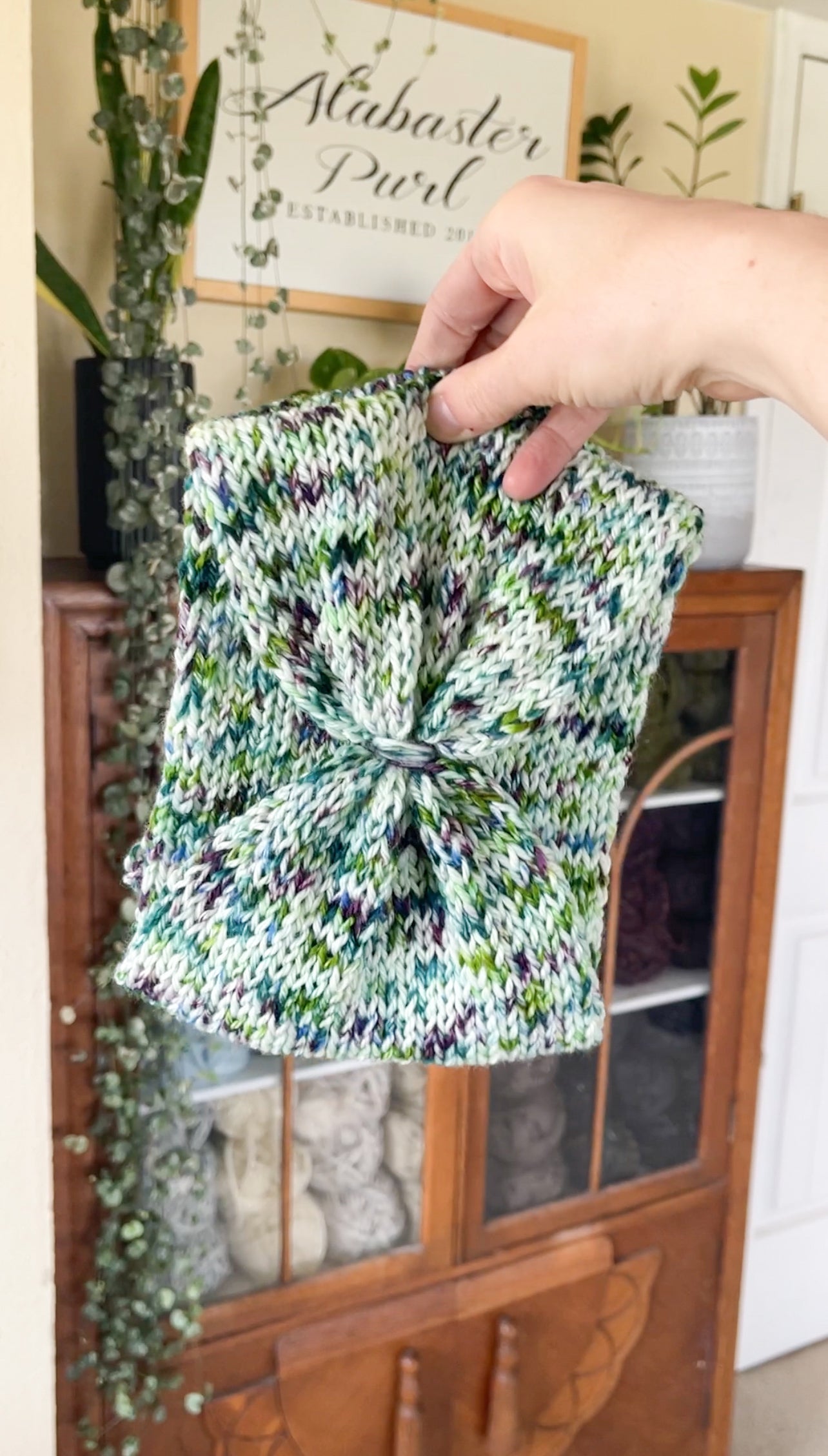 Southwest Cinch Headband // Sea Glass - Hand Dyed Yarn // Merino Wool // One Of A Kind