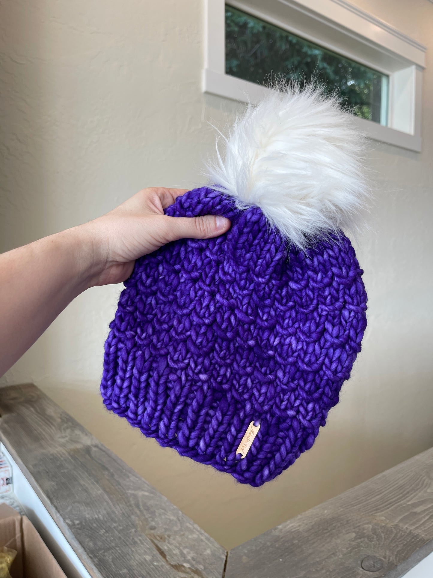 Bamboo Beanie //  Grape Hyacinth - Merino Wool