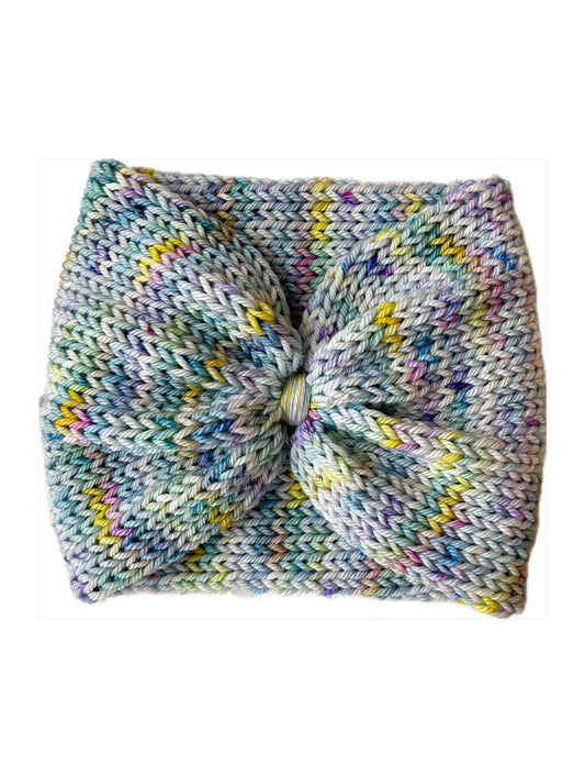 Southwest Cinch Headband // Winter Dawn - Hand Dyed Yarn // Merino Wool // One Of A Kind