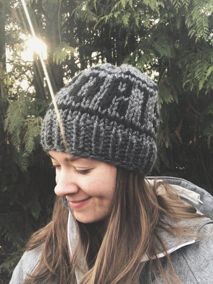 KNITTING PATTERN: "Sportsball" Beanie // Funny Knitting Pattern // Word Beanie Knitting Pattern // Superbowl