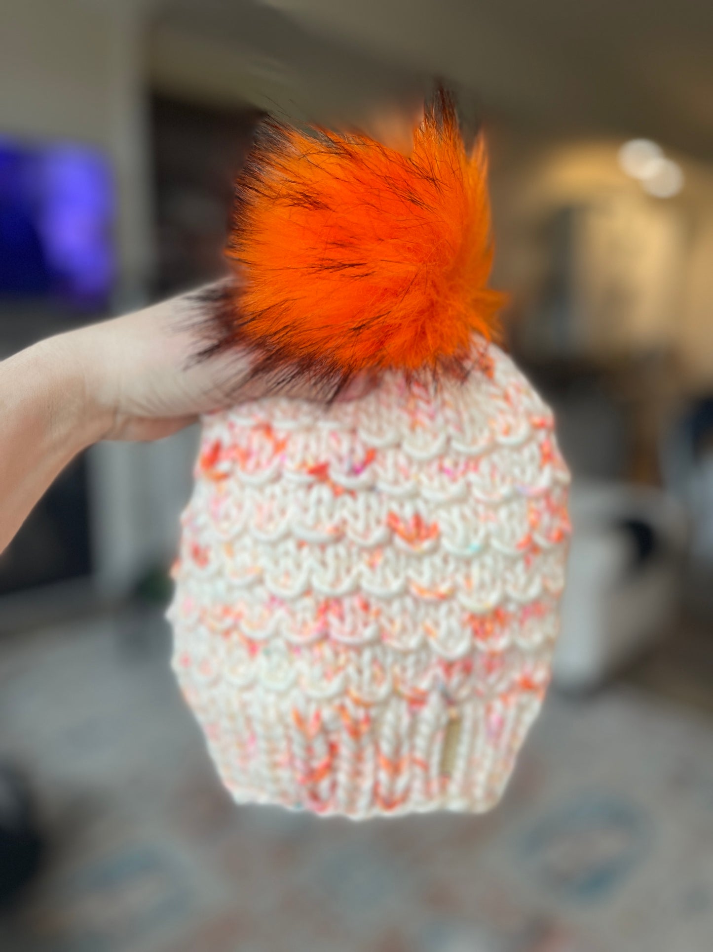 Bamboo Beanie // Marigold speckles - Merino Wool