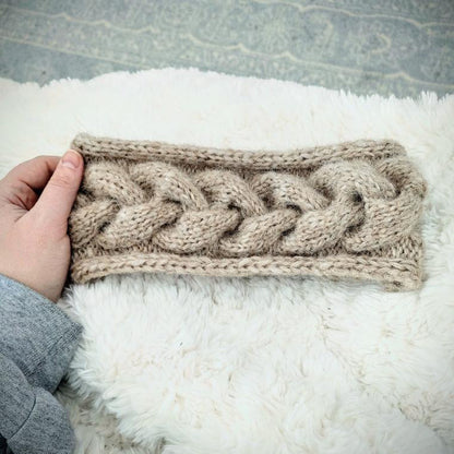 KNITTING PATTERN: Braided Cable Headband (Worsted) // Advanced Beginner Pattern // Headband Knitting Pattern // Cable Knit