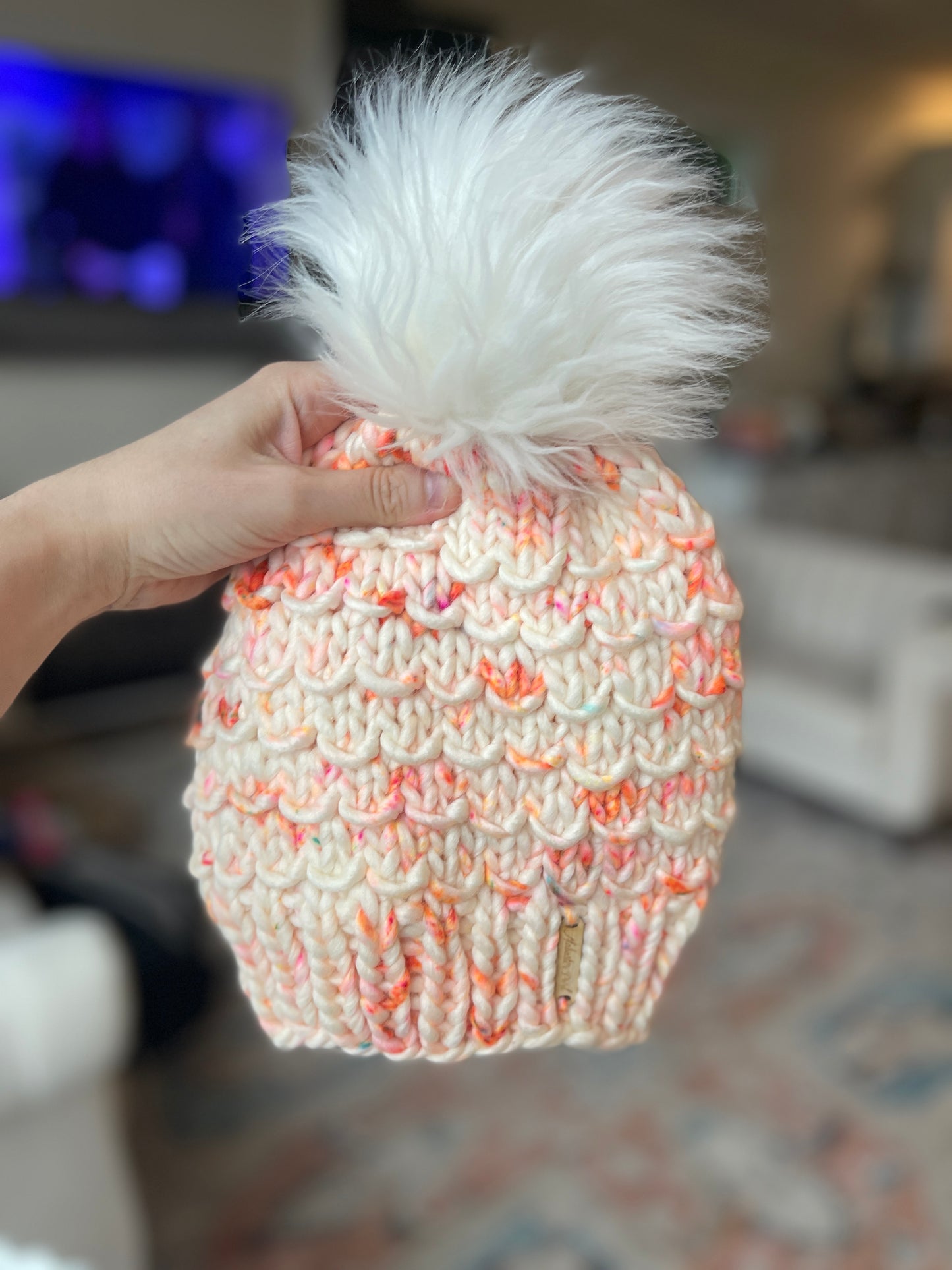 Bamboo Beanie // Marigold speckles - Merino Wool