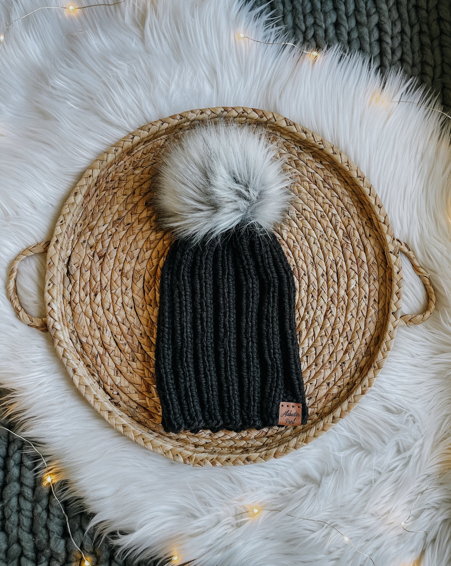 Stretchy Taylor Beanie // Black - Pick your pom