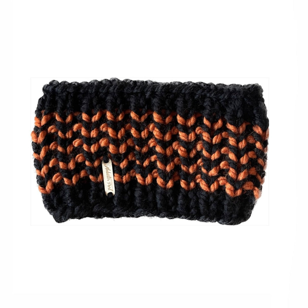 Riverbend Headband // Black and Orange