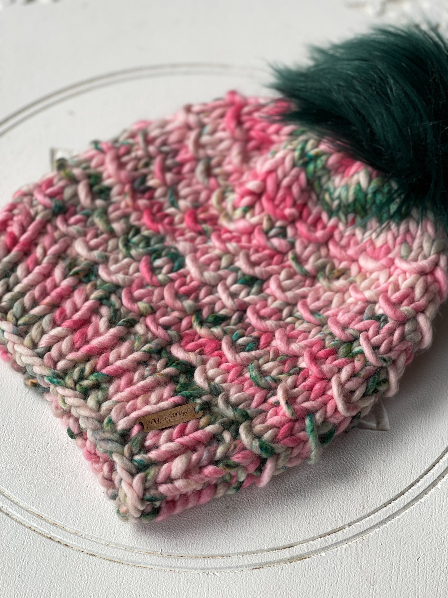 Bamboo Beanie // January Carnations - Merino Wool