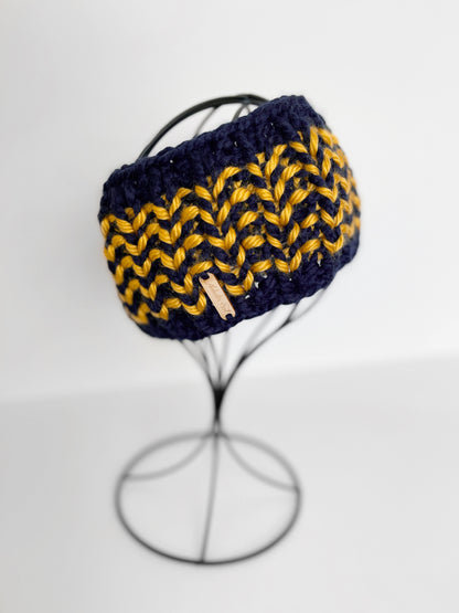 Riverbend Headband // Gold and Navy