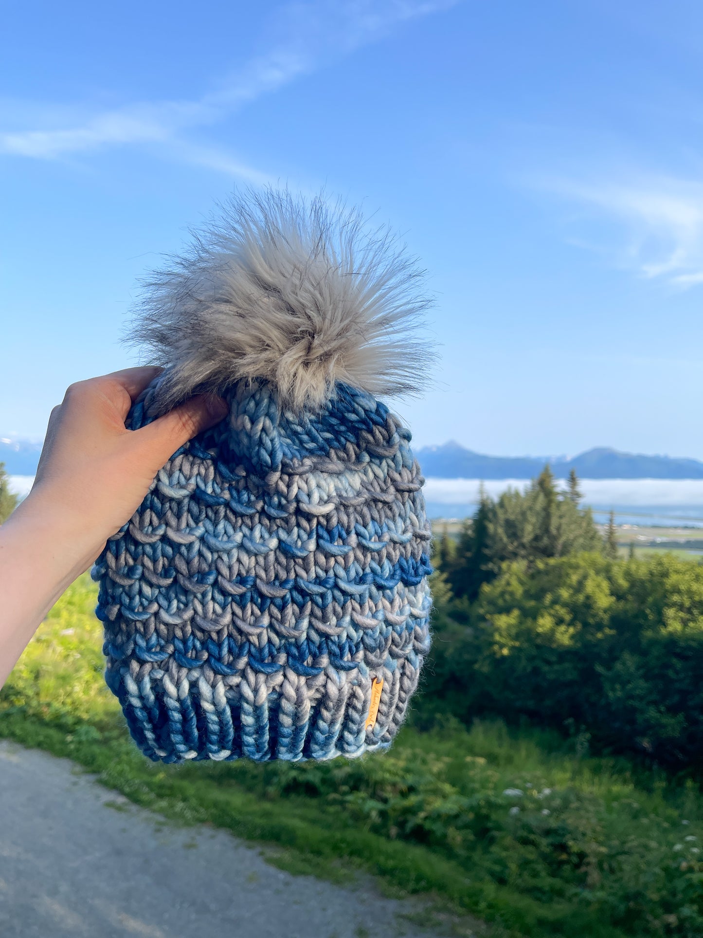 Bamboo Beanie //  Denim Dreams - Merino Wool