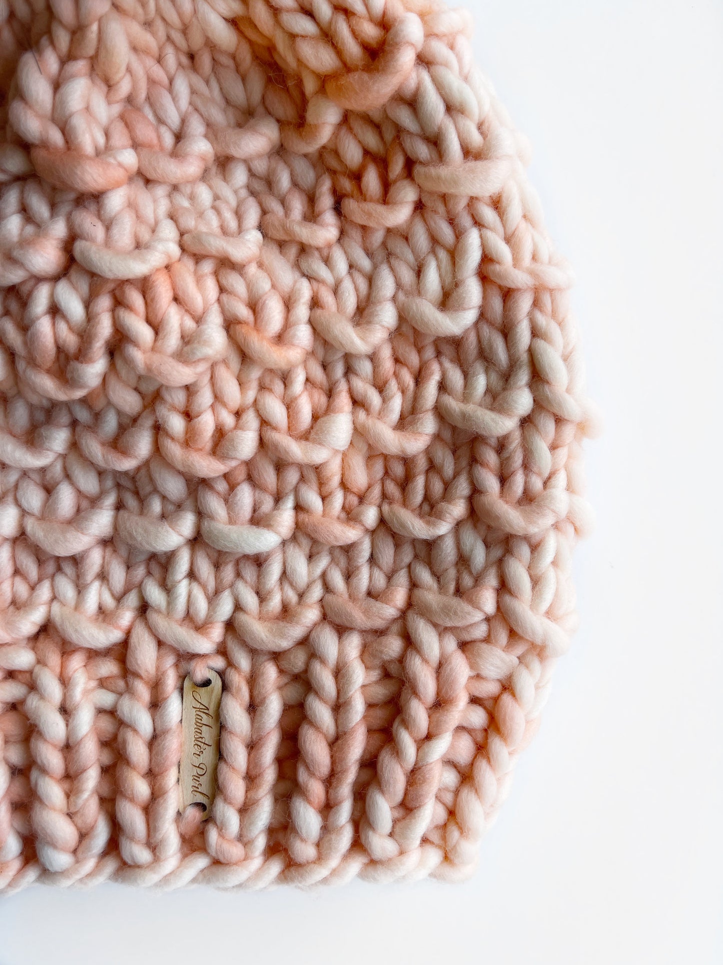 PRE ORDER: Bamboo Beanie // Peach Fuzz - Pantone Color of the Year // Pick Your Pom