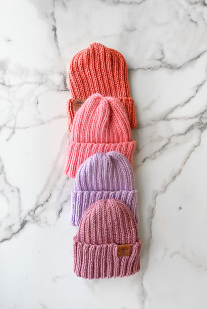 Made to order: Stretchy Taylor Beanie // Summer Sorbet Collection -  Pick your Color, Pick your Pom