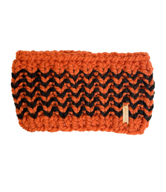 Riverbend Headband // Orange and Black