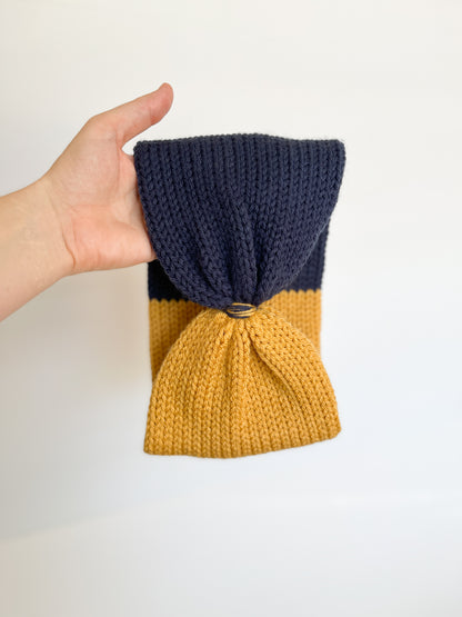 Southwest Cinch Headband // Gold and Navy Blue