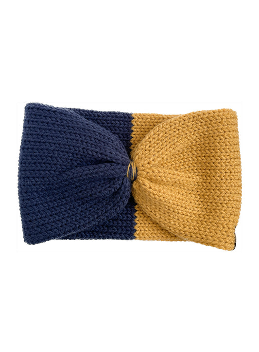 Southwest Cinch Headband // Gold and Navy Blue