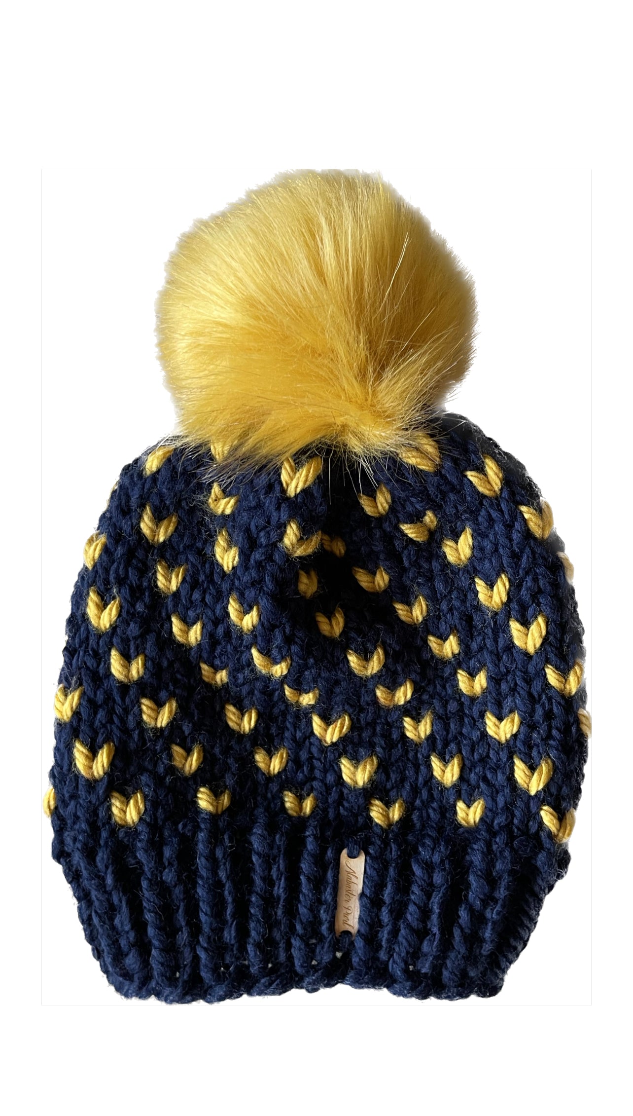 Wild Hearts Beanie // Navy Blue and Gold