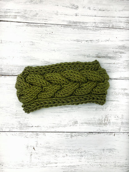 KNITTING PATTERN: Braided Cable Headband (Bulky) // Advanced Beginner Pattern // Headband Knitting Pattern // Ear Warmer Knitting Pattern