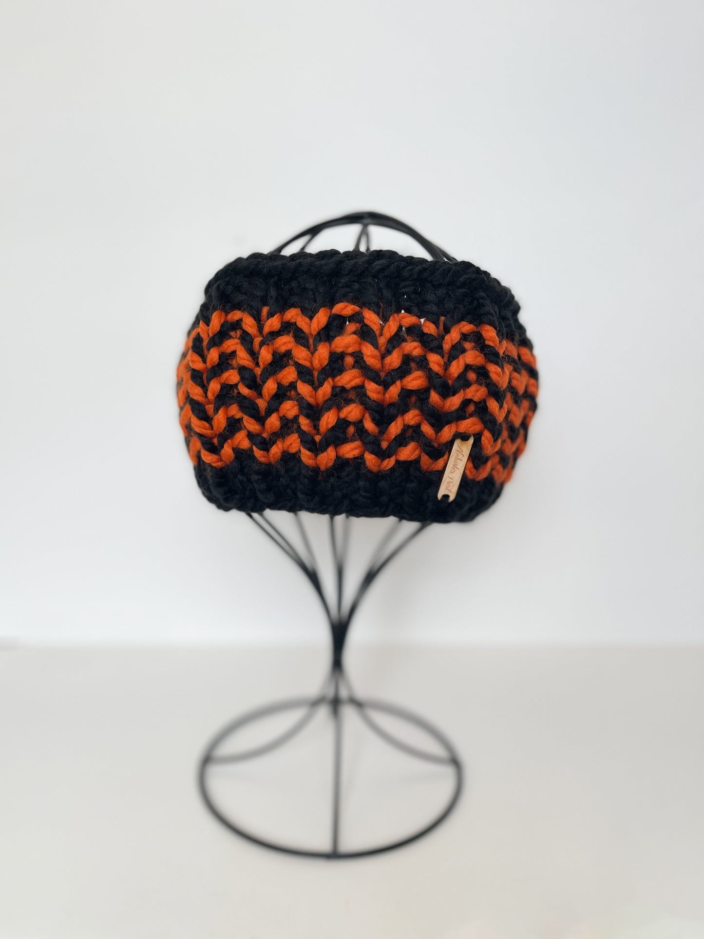 Riverbend Headband // Black and Orange