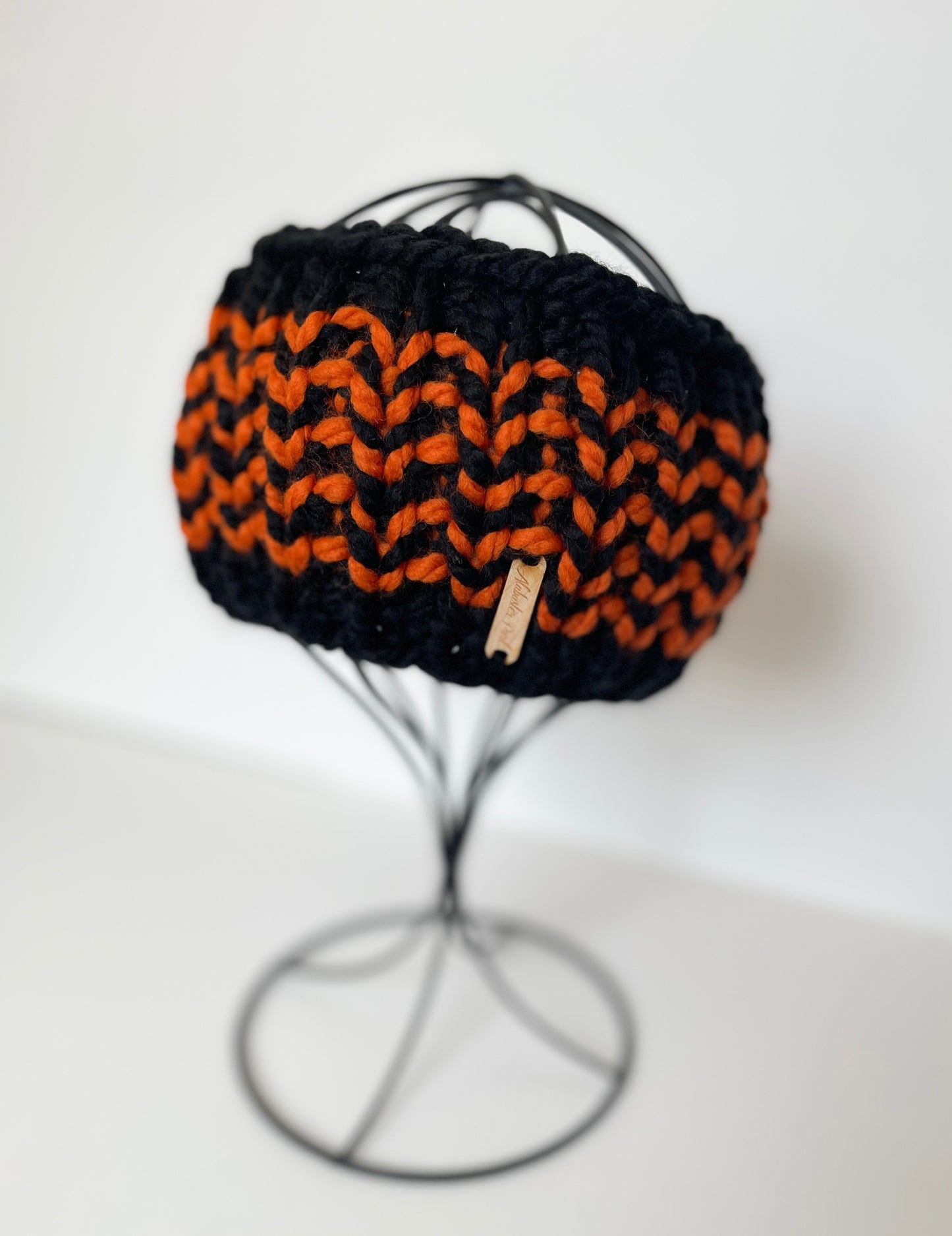 Riverbend Headband // Black and Orange