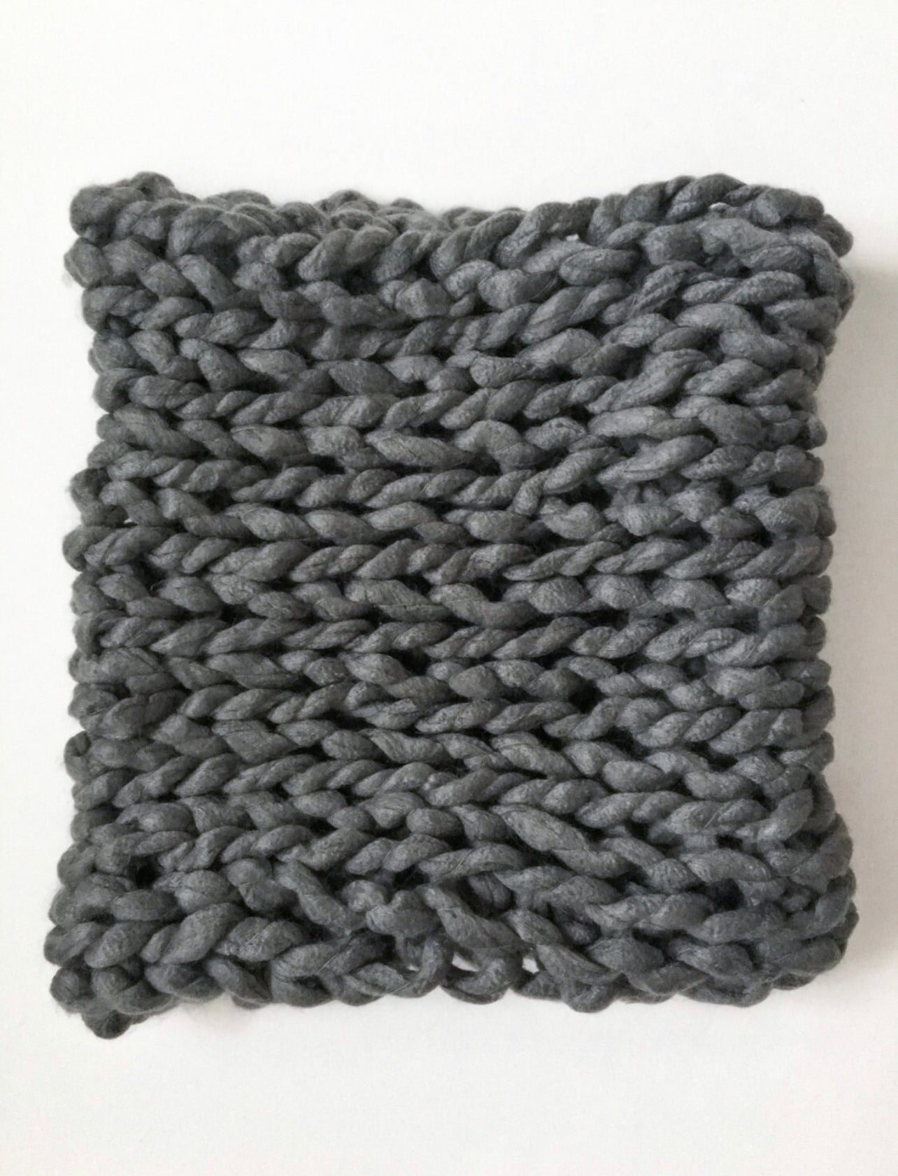 Moxie Scarf // Gray - Mega chunky knit infinity scarf