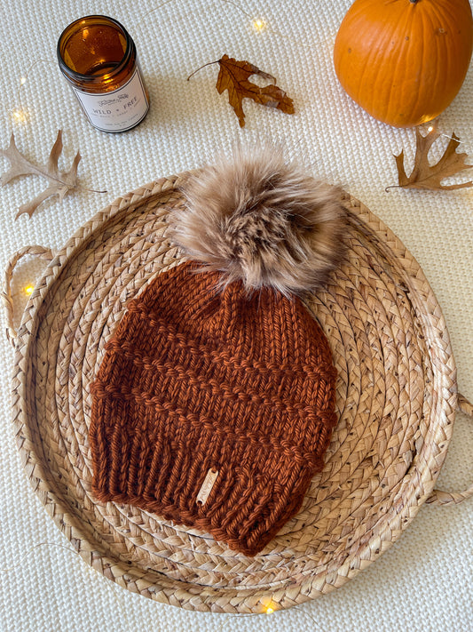 Slone Beanie // Amber - Pick your pom