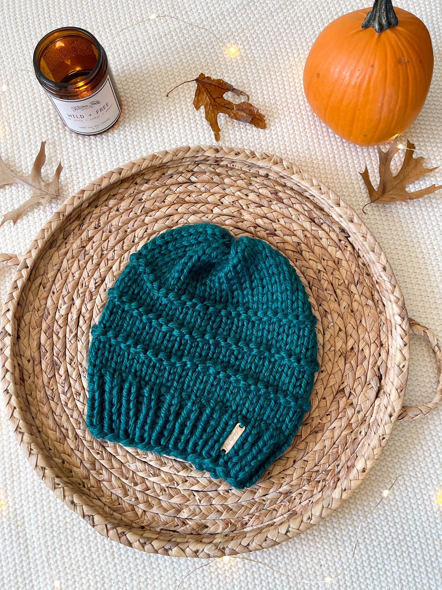 Slone Beanie // Peacock: Fall Feels - Pick your pom