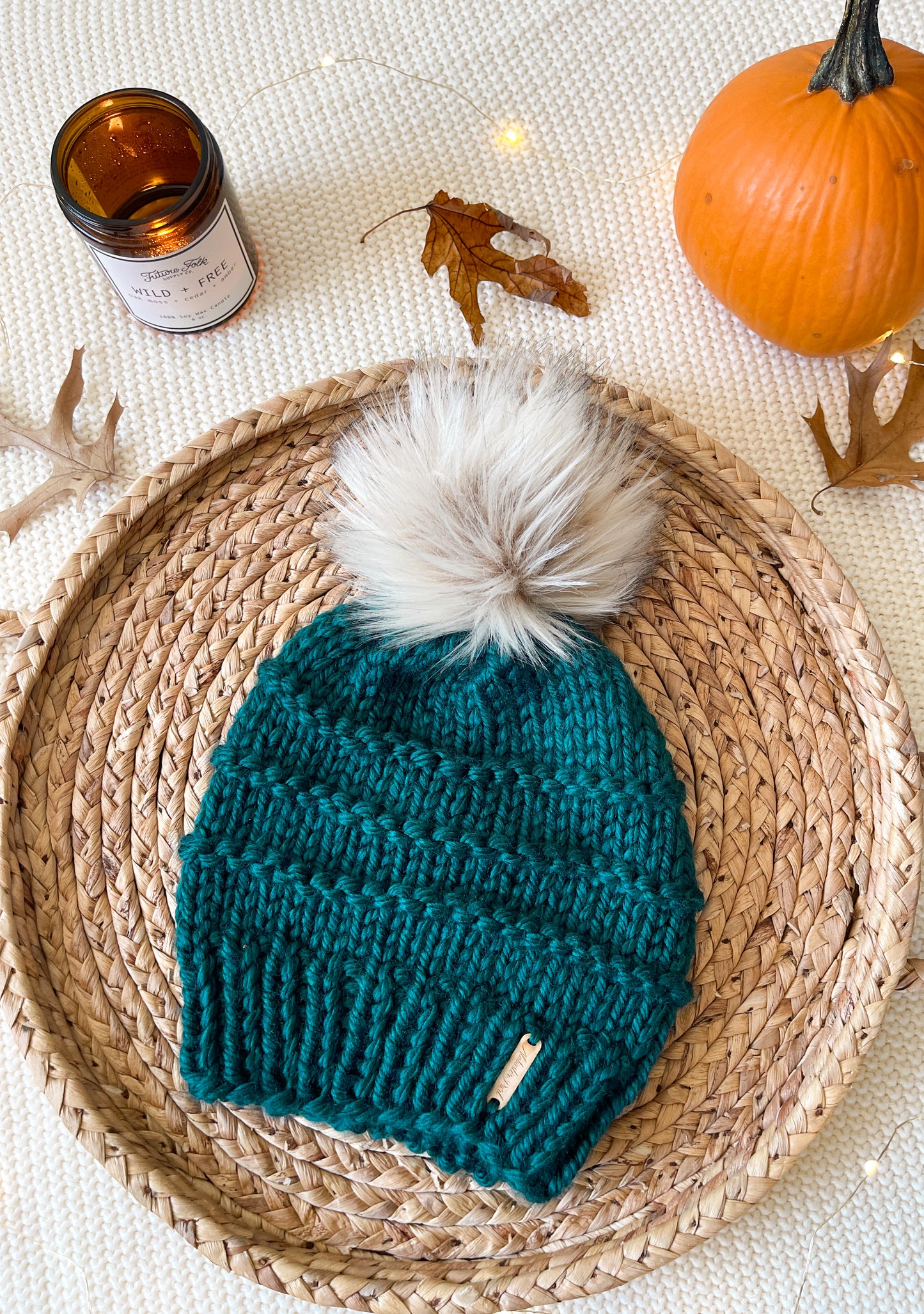 Slone Beanie // Peacock: Fall Feels - Pick your pom