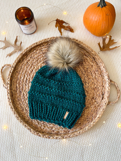 Slone Beanie // Peacock: Fall Feels - Pick your pom