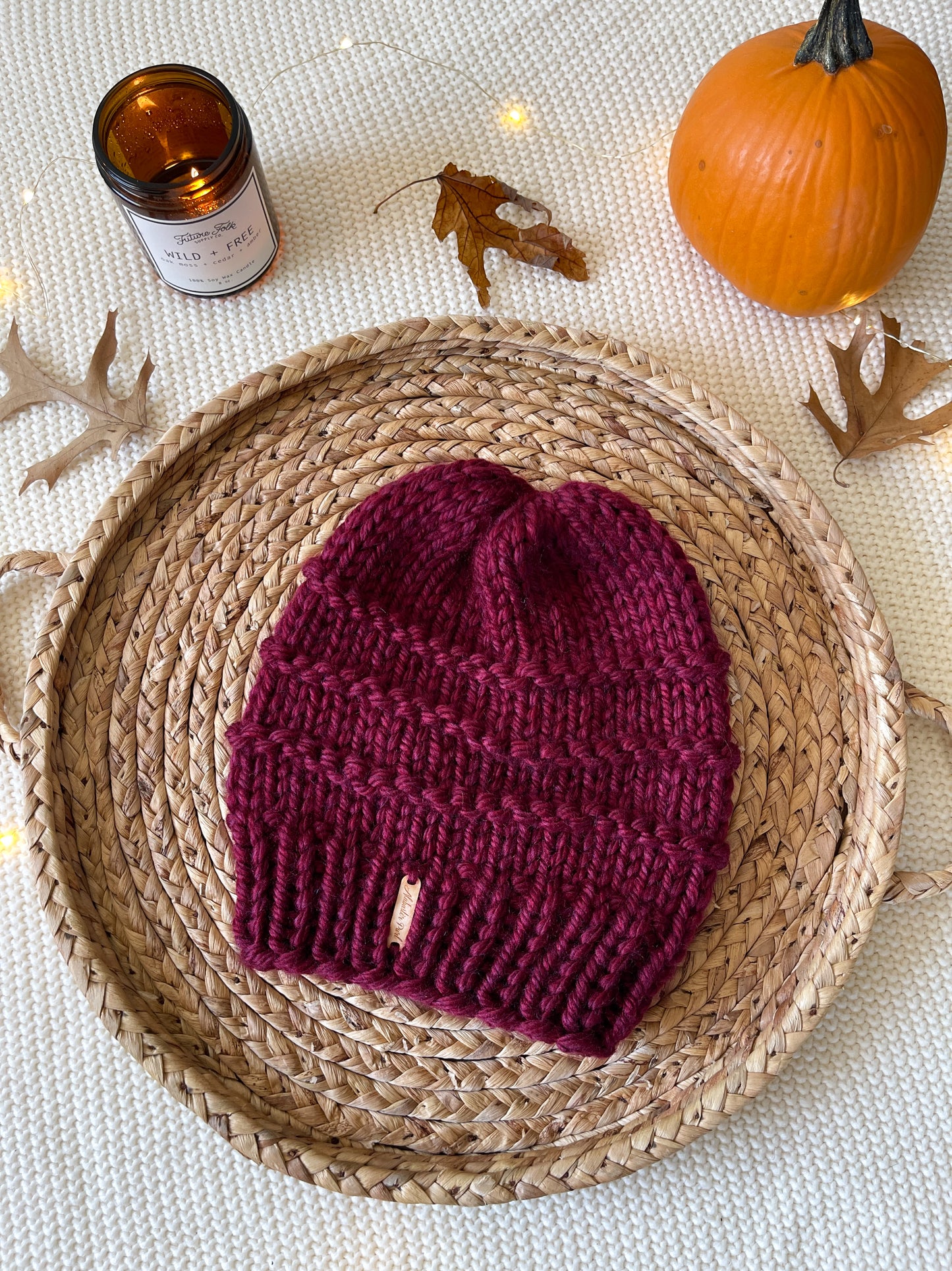 Slone Beanie // Maroon - Pick your pom