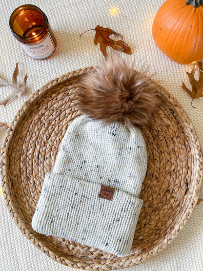 Charlie Beanie // Aspen Tweed - Pick your pom