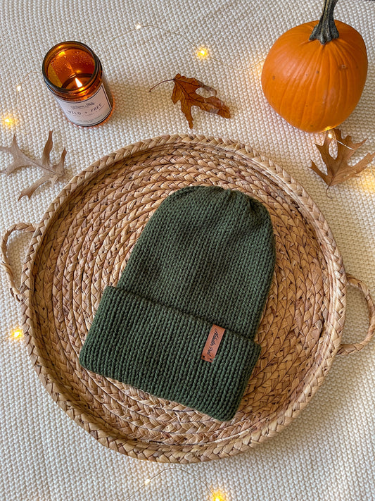 Charlie Beanie // Forest Green - Pick your pom