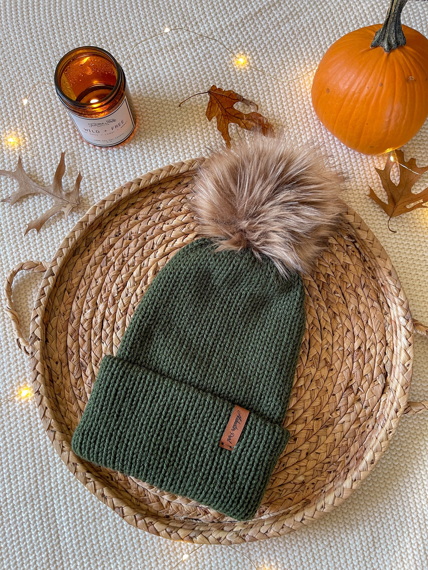 Charlie Beanie // Forest Green - Pick your pom