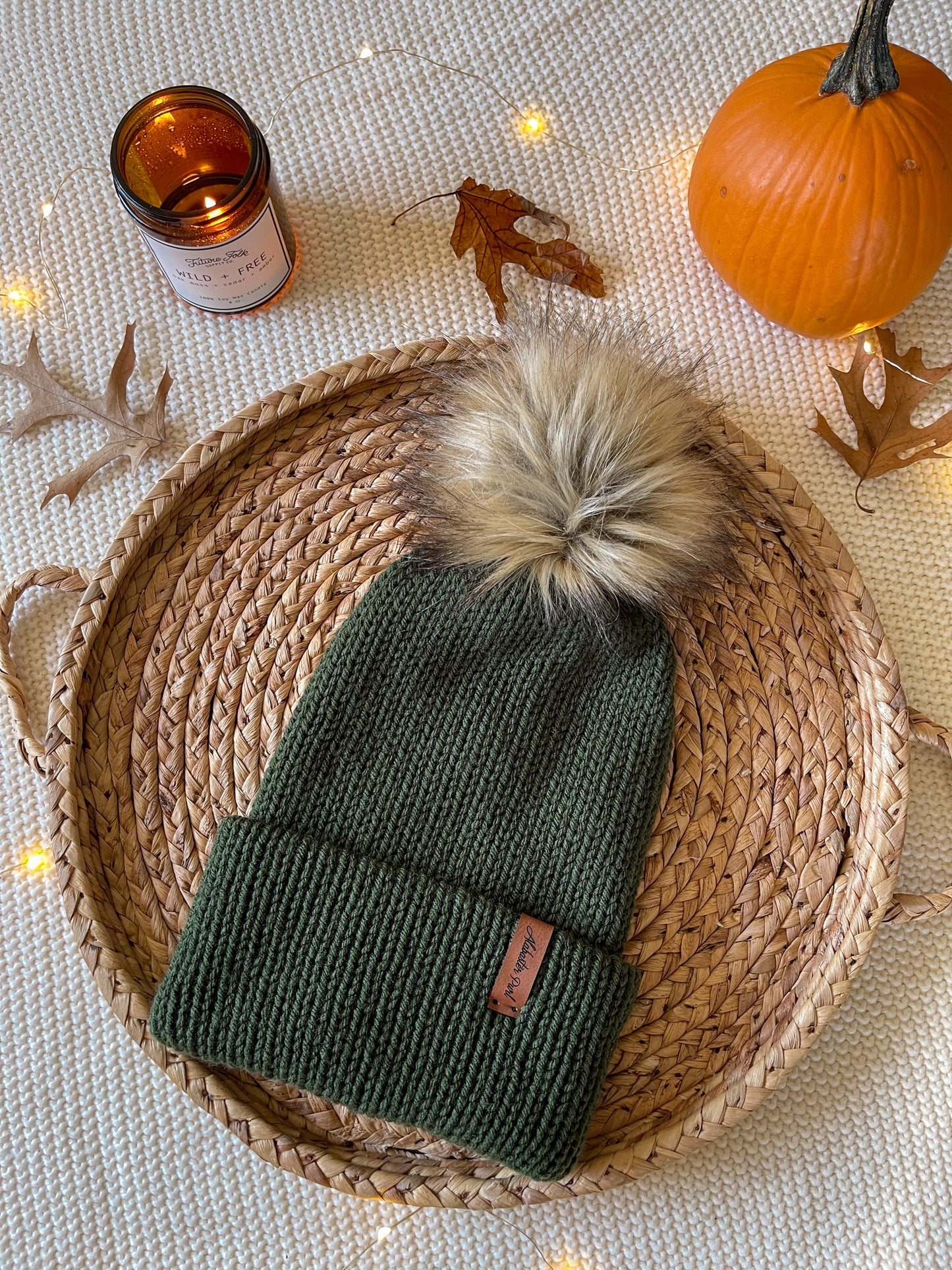 Charlie Beanie // Forest Green - Pick your pom