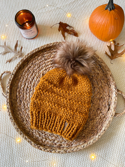 Slone Beanie // Butterscotch - Pick your pom