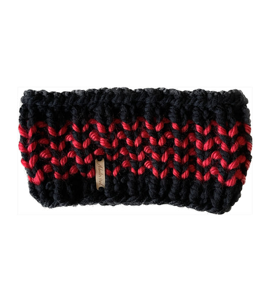 Riverbend Headband // Black and Red