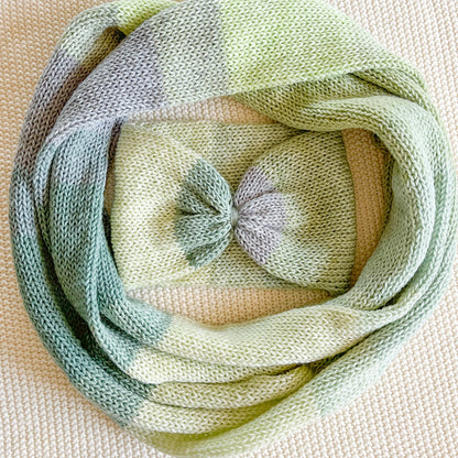 Matching Set: Headband + Scarf // Pistachio Green Dream