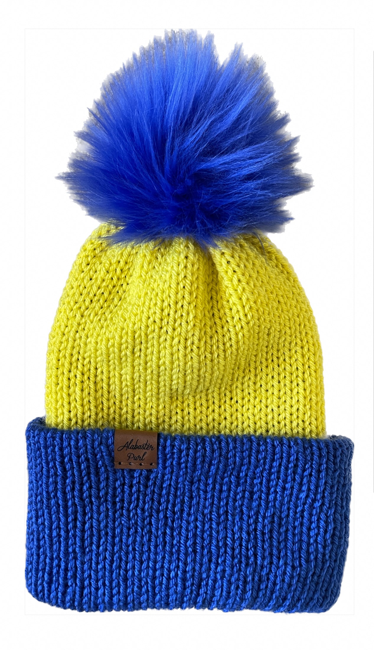 Charlie Beanie //  Royal Blue & Bright Yellow